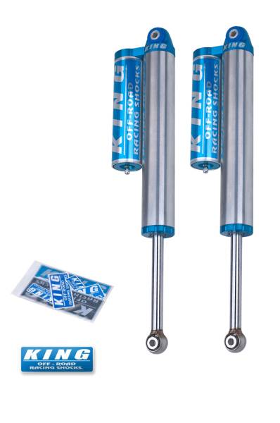 King Shocks - King Shocks 2011-2025 Chevrolet Silverado 2500/3500 HD and GMC Sierra 2500/3500 HD Rear Piggyback Reservoir 2.5 in Diameter Performance Shock Kit Pair 25001-303 - Image 1