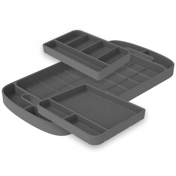 S&B - S&B Tool Tray Silicone 3 Piece Set Color Charcoal - 80-1004 - Image 1