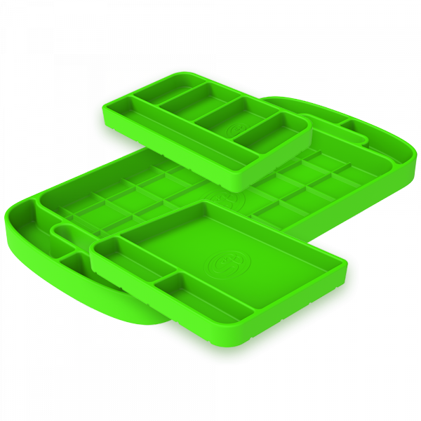 S&B - S&B Tool Tray Silicone 3 Piece Set Color Lime Green - 80-1000 - Image 1