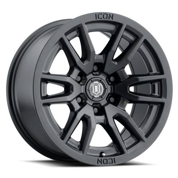 ICON Alloys - ICON ALLOYS VECTOR 6 SAT BLK - 17 X 8.5 / 6 X 5.5 / 25MM / 5.75" BS - 2417859057SB - Image 1