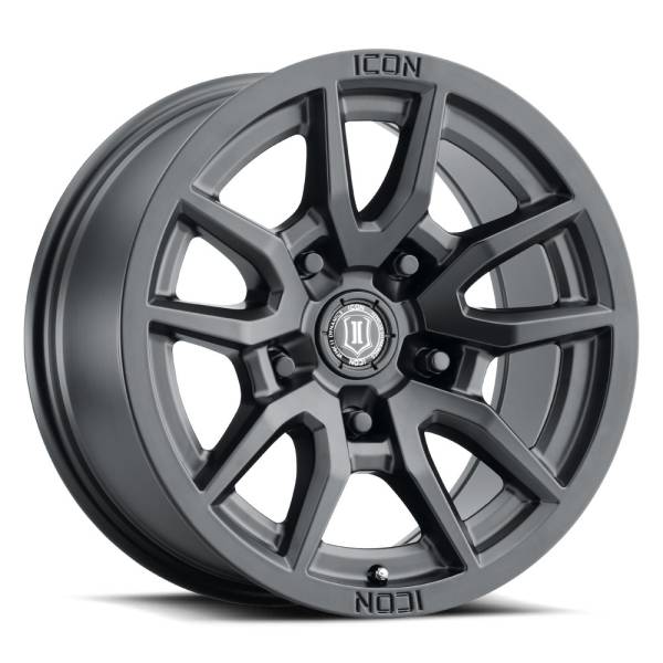 ICON Alloys - ICON ALLOYS VECTOR 5 SAT BLK -17 x 8.5 / 5 x 5" / -6MM / 4.5" BS - 2617857345SB - Image 1