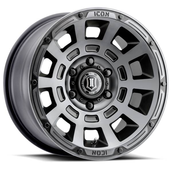 ICON Alloys - ICON ALLOYS THRUST SMK SAT BLK - 17 X 8.5 / 6 X 135 / 6 MM / 5" BS - 2817856350SSBT - Image 1