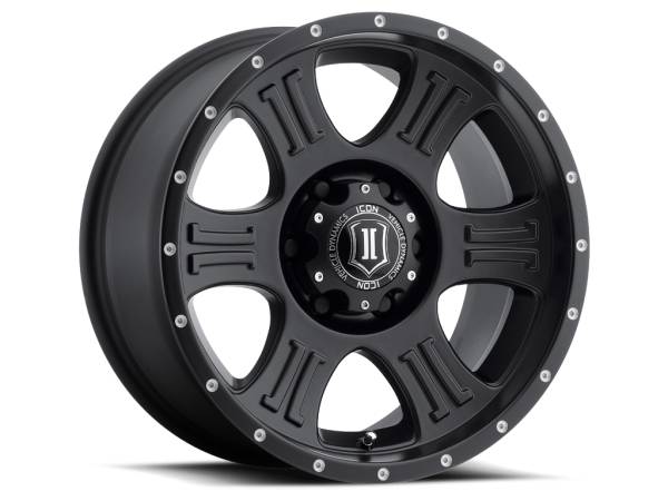 ICON Alloys - ICON ALLOYS SHIELD SAT BLK - 17 X 8.5 / 5 X 5 / 0MM / 4.75" BS - 1017857347SB - Image 1