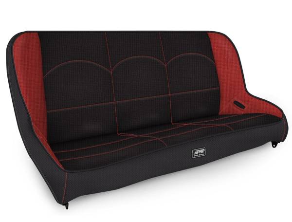 PRP Seats - PRP Jeep TJ/LJ/JK Low Back Rear Bench - Black/Red - A3610-39-72 - Image 1