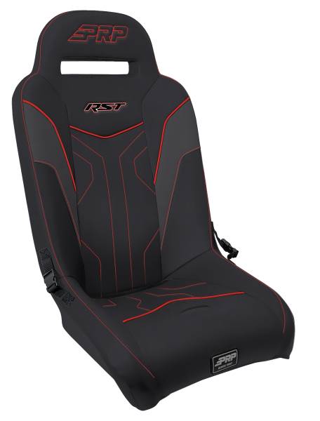 PRP Seats - PRP Polaris RZR PRO XP/PRO R/Turbo R RST Suspension Seat- Black/Red - A4101-PORXP-204 - Image 1