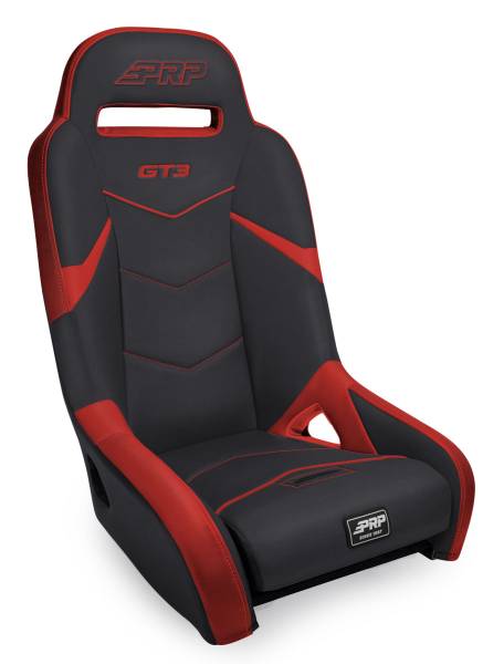 PRP Seats - PRP GT3 Rear Suspension Seat- Black/Red - A7308-237 - Image 1