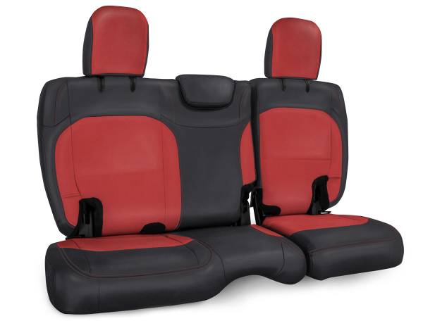 PRP Seats - PRP 2018+ Jeep Wrangler JL/2 doorRear Bench Cover - Black/Red - B041-05 - Image 1
