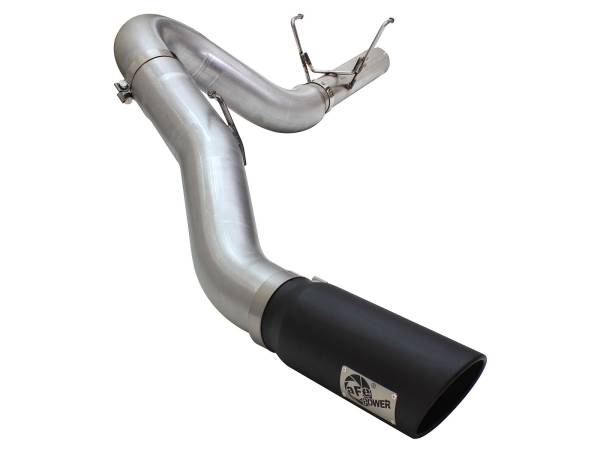 aFe Power - aFe Power ATLAS 5 IN Aluminized Steel DPF-Back Exhaust System w/Black Tip Dodge RAM Diesel Trucks 13-18 L6-6.7L (td) - 49-02051-1B - Image 1