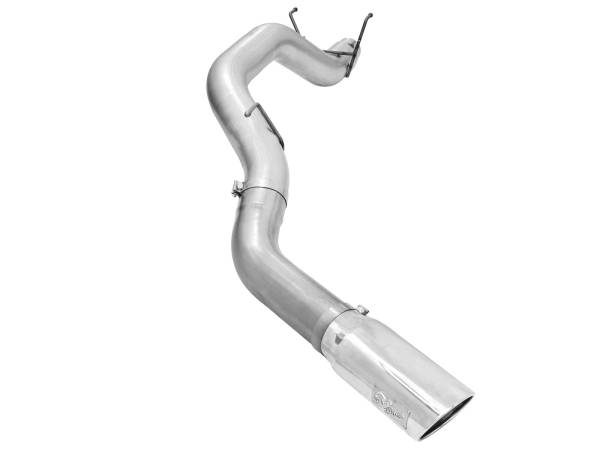 aFe Power - aFe Power ATLAS 5 IN Aluminized Steel DPF-Back Exhaust System w/Polished Tip Dodge RAM Diesel Trucks 13-18 L6-6.7L (td) - 49-02039-P - Image 1