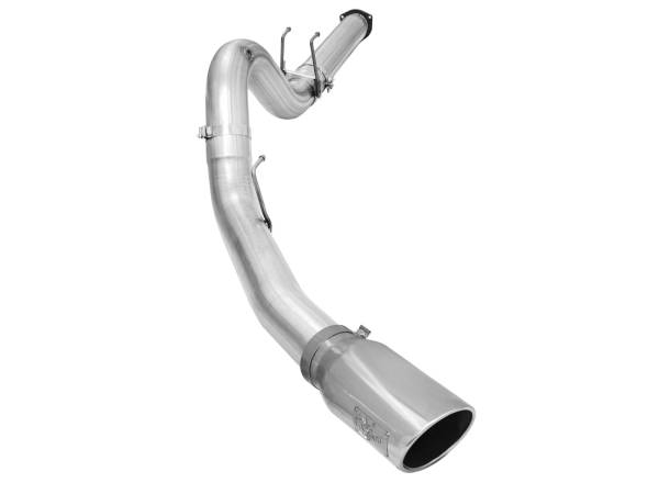 aFe Power - aFe Power ATLAS 5 IN Aluminized Steel DPF-Back Exhaust System w/Polished Tip Ford Diesel Trucks 15-16 V8-6.7L (td) - 49-03064-P - Image 1