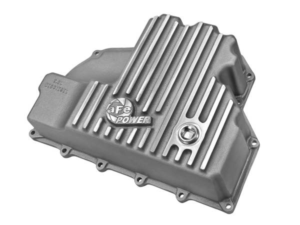 aFe Power - aFe POWER Street Series Engine Oil Pan Raw w/ Machined Fins Dodge RAM 1500 EcoDiesel 14-18 V6-3.0L (td) - 46-70280 - Image 1