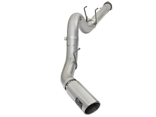 aFe Power - aFe Power ATLAS 5 IN Aluminized Steel DPF-Back Exhaust System w/Polished Tip Ford Diesel Trucks 17-23 V8-6.7L (td) - 49-03090-P - Image 1