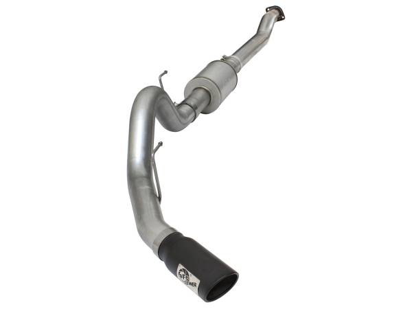 aFe Power - aFe Power ATLAS 4 IN Aluminized Steel Cat-Back Exhaust System w/ Muffler & Black Tip Ford F-150 15-20 V6-2.7L/3.5L (tt) - 49-03069-B - Image 1