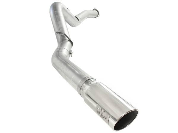 aFe Power - aFe Power ATLAS 5 IN Aluminized Steel DPF-Back Exhaust System w/Polished Tip GM Diesel Trucks 07.5-10 V8-6.6L (td) LMM - 49-04040-P - Image 1