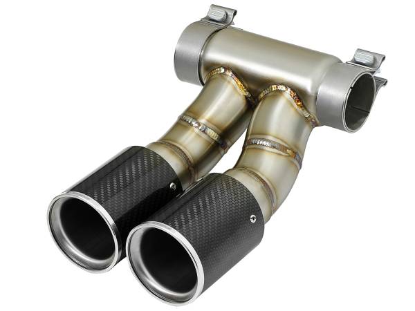 aFe Power - aFe Power MACH Force-Xp 3-1/2 IN Carbon Fiber OE Replacement Exhaust Tips Porsche Cayman S/Boxster S (981) 13-16 H6-2.7L/3.4L - 49C36413-C - Image 1