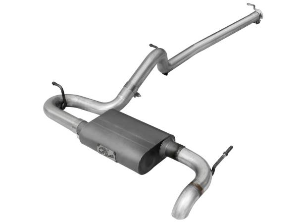 aFe Power - aFe Power Scorpion 2-1/2 IN Aluminized Steel Cat-Back Hi-Tuck Exhaust System Jeep Wrangler (JK) 07-18 V6-3.6L/3.8L - 49-08043 - Image 1