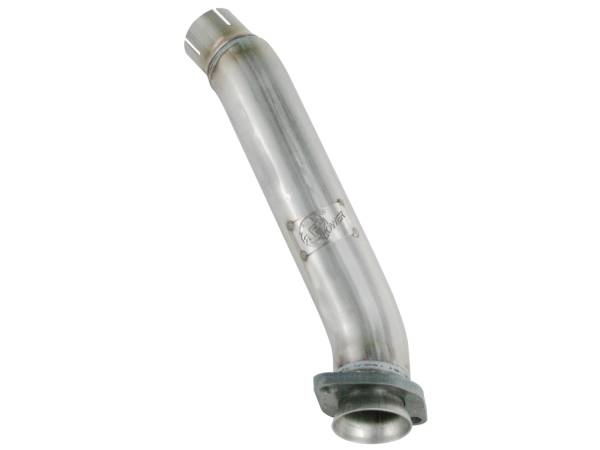 aFe Power - aFe Power Twisted Steel 2-1/2 IN Aluminized Steel Loop-Delete Downpipe Jeep Wrangler (JK) 12-18 V6-3.6L - 48-06209 - Image 1