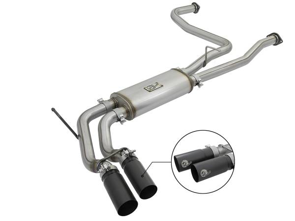 aFe Power - aFe Power Rebel Series 2-1/2" Cat-Back Exhaust System w/ Black Tip Nissan Titan 17-23 V8-5.6L - 49-46126-B - Image 1