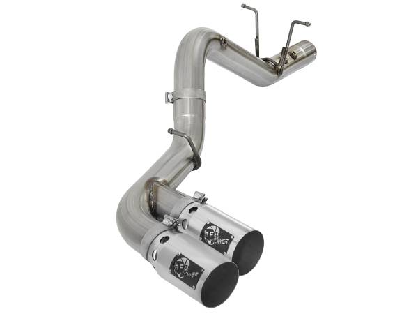 aFe Power - aFe Power Rebel XD Series 4 IN 409 Stainless Steel DPF-Back Exhaust w/Dual Polished Tips GM Diesel Trucks 17-19 V8-6.6L (td) L5P - 49-44089-P - Image 1