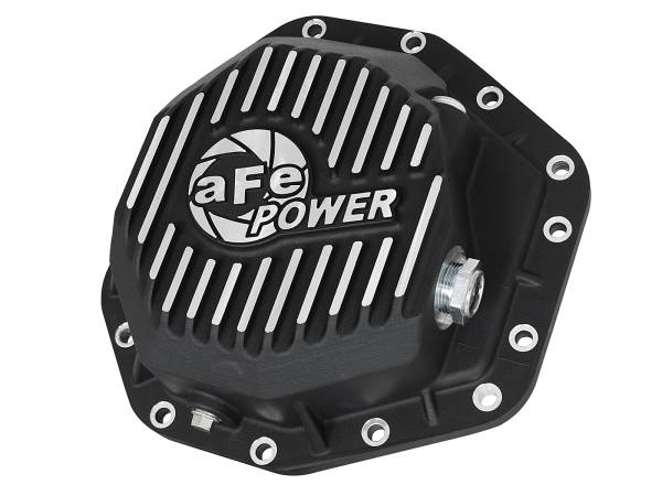 aFe Power - aFe Power Pro Series Rear Differential Cover Black w/ Machined Fins Ford Diesel Trucks 17-23 V8-6.7L (td) (Dana M275-14) - 46-70352 - Image 1