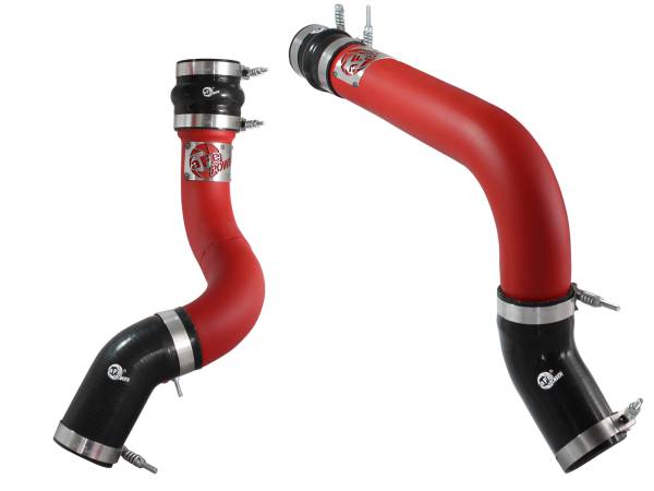 aFe Power - aFe Power BladeRunner 3 IN Aluminum Hot and Cold Charge Pipe Kit Red Dodge RAM Diesel Trucks 13-18 L6-6.7L (td) - 46-20134-R - Image 1