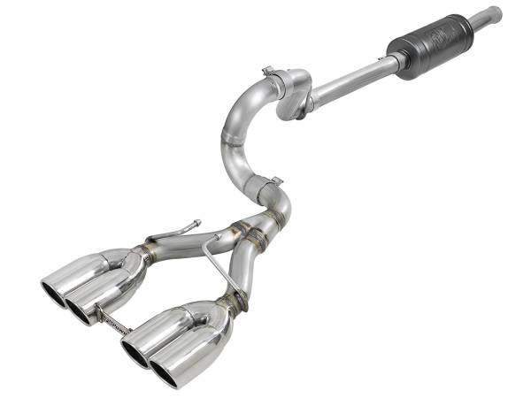 aFe Power - aFe Power Rebel Series 2-1/2 IN 304 Stainless Steel Cat-Back Exhaust w/ Polished Tip Jeep Wrangler (JL) 18-23 V6-3.6L - 49-38073-P - Image 1