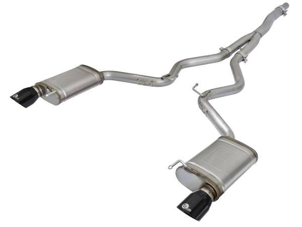 aFe Power - aFe Power MACH Force-Xp 3 IN to 2-1/2 IN Stainless Steel Cat-Back Exhaust w/ Black Tip Ford Mustang 15-21 L4-2.3L (t) EcoBoost - 49-33084-B - Image 1