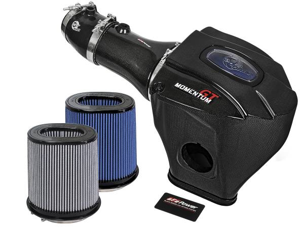 aFe Power - aFe Power Black Series Carbon Fiber Cold Air Intake System w/ Pro 5R & Pro DRY S Filter Dodge Challenger/Charger SRT Hellcat 17-18 V8-6.2L (sc) HEMI - 52-72205-CF - Image 1