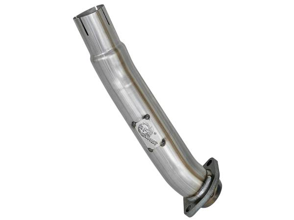 aFe Power - aFe Power Twisted Steel 2-1/2 IN 409 Stainless Steel Loop-Delete Downpipe Jeep Wrangler (JL) 18-23/ Gladiator (JT) 20-23 V6-3.6L - 48-48024 - Image 1