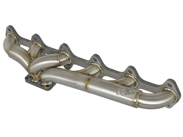 aFe Power - aFe Power Twisted Steel 304 Stainless Steel Header w/ T3 Turbo Flange Dodge Diesel Trucks 03-07 L6-5.9L (td) - 48-32017 - Image 1