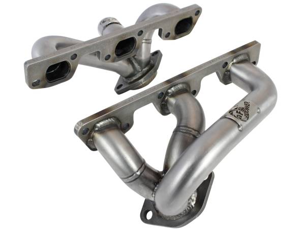 aFe Power - aFe Power Twisted Steel 409 Stainless Steel Shorty Header Jeep Wrangler (JK) 07-11 V6-3.8L - 48-46203 - Image 1