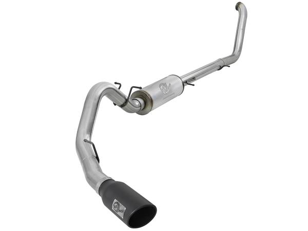 aFe Power - aFe Power Large Bore-HD 4 IN 409 Stainless Steel Turbo-Back Exhaust System w/ Black Tip Ford Excursion 00-03 V8-7.3L (td) - 49-43008-B - Image 1