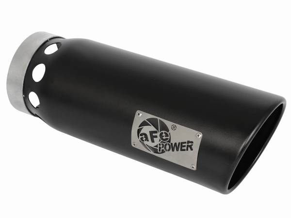 aFe Power - aFe Power MACH Force-Xp 409 Stainless Steel Clamp-on Exhaust Tip Black - Right - Exit 5 IN Inlet x 6 IN Outlet x 16 IN L - 49T50601-B161 - Image 1