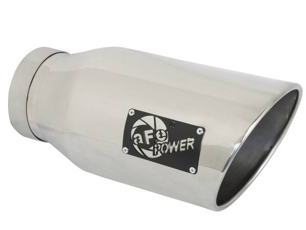 aFe Power - aFe Power MACH Force-Xp 304 Stainless Steel Clamp-on Exhaust Tip Polished 5 IN Inlet x 7 IN Outlet x 15 IN L - 49T50701-P15 - Image 1