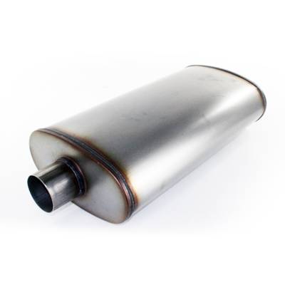 aFe Power - aFe Power MACH Force-Xp 409 Stainless Steel Muffler (3 IN ID Center/Center x 5 IN Dia. x 11 IN L - Round Body) - 49-91010 - Image 1