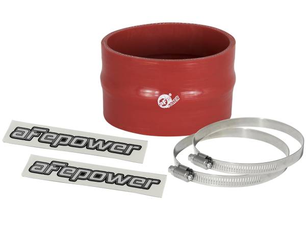 aFe Power - aFe Power Magnum FORCE Cold Air Intake System Spare Parts Kit (3-1/2 IN ID x 2-1/4 IN L) Straight Coupler w/ Hump - Red - 59-00060 - Image 1