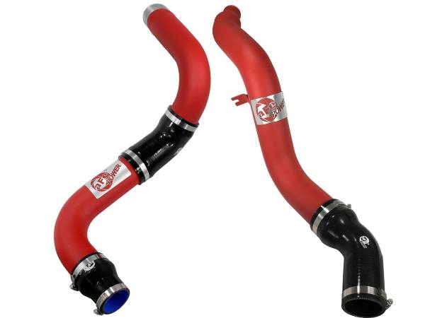 aFe Power - aFe Power BladeRunner 3 IN Aluminum Hot and Cold Charge Pipe Kit Red Dodge RAM 1500 EcoDiesel 14-18 V6-3.0L (td) - 46-20174-R - Image 1