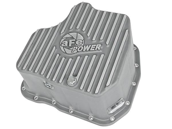 aFe Power - aFe POWER Street Series Engine Oil Pan Raw w/ Machined Fins GM Diesel Trucks 01-10 V8-6.6L (td) LB7/LLY/LBZ/LMM - 46-70330 - Image 1