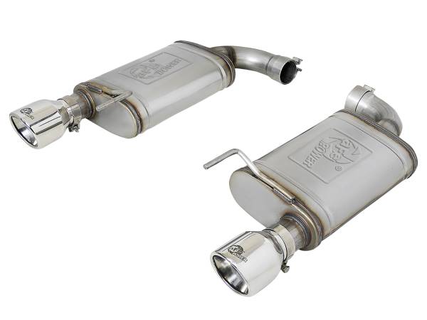 aFe Power - aFe Power Mach Force Xp Stainless Steel Axle Back Exhaust System w/ Polished Tips Ford Mustang GT 15-17 V8-5.0L - 49-43105-P - Image 1