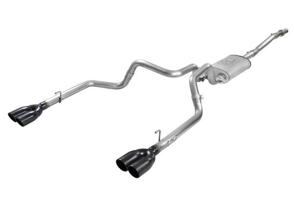 aFe Power - aFe Power Vulcan Series 3 IN 304 Stainless Steel Cat-Back Exhaust System w/ Black Tip GM Silverado/Sierra 1500 19-23 V6-4.3L/V8-5.3L - 49-34104-B - Image 1