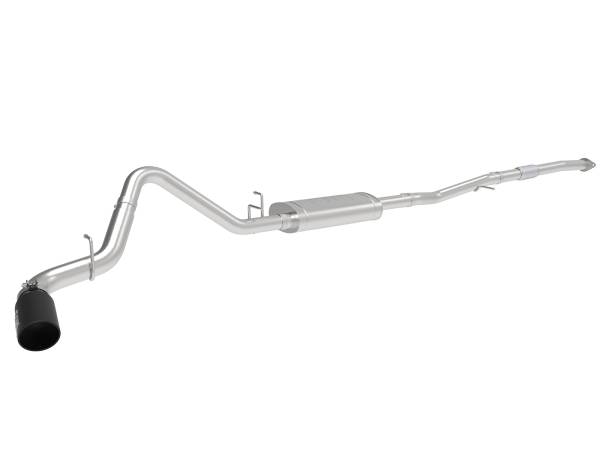 aFe Power - aFe Power Apollo GT Series 3 IN 409 Stainless Steel Cat-Back Exhaust System w/ Black Tip GM Silverado/Sierra 1500 19-23 L4-2.7L (t) - 49-44108-B - Image 1