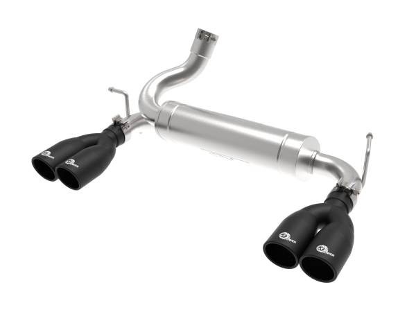 aFe Power - aFe Power Rebel Series 2-1/2 IN 409 Stainless Steel Axle-Back Exhaust System Black Jeep Wrangler (JK) 07-18 V6-3.6L/3.8L - 49-48086-B - Image 1