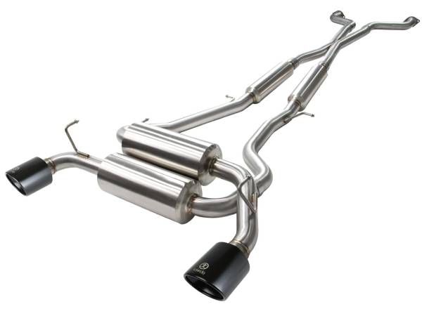 aFe Power - aFe Power Takeda 2-1/2 IN 304 Stainless Steel Cat-Back Exhaust System w/ Black Tips Infiniti G37 08-13/Q60 14-15 V6-3.7L (VQ37VHR) - 49-36103-B - Image 1