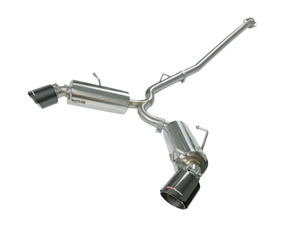 aFe Power - aFe Power Takeda 2-1/2 IN 304 Stainless Steel Cat-Back Exhaust System w/Carbon Fiber Tip Toyota GR86/FR-S/BRZ 13-23 H4-2.0L/2.4L - 49-36023-C - Image 1