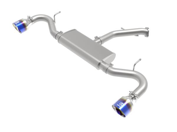 aFe Power - aFe Power Takeda 2-1/2 IN 409 Stainless Steel Axle-Back Exhaust w/ Blue Flame Tips Hyundai Elantra GT 18-20 L4-1.6L (t) - 49-47016-L - Image 1