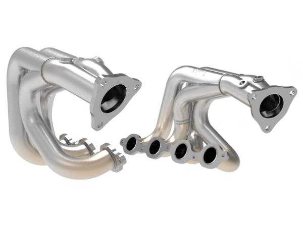 aFe Power - aFe Power Twisted Steel 1-7/8 IN to 2-3/4 IN 304 Stainless Headers w/ Brushed Finish Chevrolet Corvette (C8) 20-23 V8-6.2L - 48-34148-H - Image 1