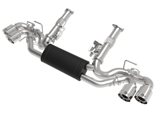 aFe Power - aFe Power MACH Force-Xp Cat-Back Exhaust w/ NPP Exhaust Valve Polished Tip Chevrolet Corvette (C8) 20-23 V8-6.2L - 49-34124-P - Image 1