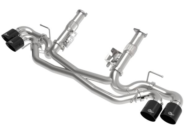 aFe Power - aFe Power MACH Force-Xp Cat-Back Exhaust w/o NPP Exhaust Valve Black Tip No Muffler Chevrolet Corvette (C8) 20-23 V8-6.2L - 49-34127NM-B - Image 1