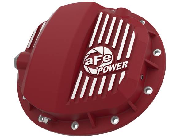 aFe Power - aFe Power Pro Series Rear Differential Cover Red w/ Machined Fins GM Gas Trucks/SUV's 19-24 (GMCH 9.5) - 46-71140R - Image 1