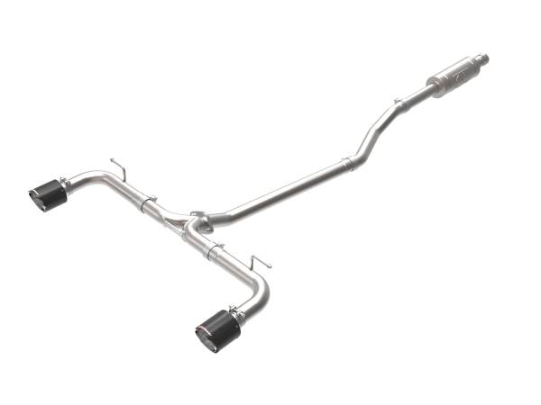 aFe Power - aFe Power Takeda 2-1/2 IN 304 Stainless Steel Cat-Back Exhaust System w/ Carbon Fiber Tips Mazda 3 Hatchback 14-18 L4-2.0/2.5L - 49-37015-C - Image 1